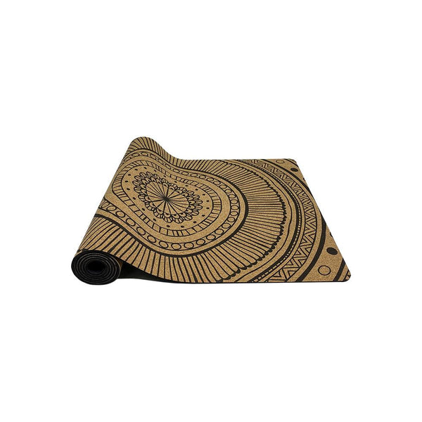 Premium Cork Yoga Mat with Rubber Back | Circles of Light | 4.5 mm - Zenvibes
