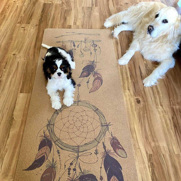 Premium Cork Yoga Mat with Rubber Back | Dream Catcher | 4.5 mm - Zenvibes