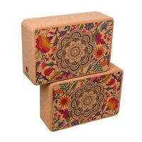 100% Natural Cork Printed Block - Blossom Harmony Block - Pair - Zenvibes