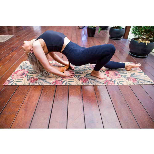 Travel Cork Yoga Mat with Rubber Back | Proteus Aussie Palm | 2mm - Zenvibes