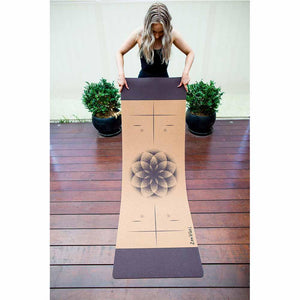 Premium Cork Yoga Mat with Rubber Back | Flower Of Life Elements | 4.5 mm - Zenvibes