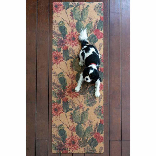 Premium Cork Yoga Mat with Rubber Back | Natural Cactus | 4.5 mm - Zenvibes