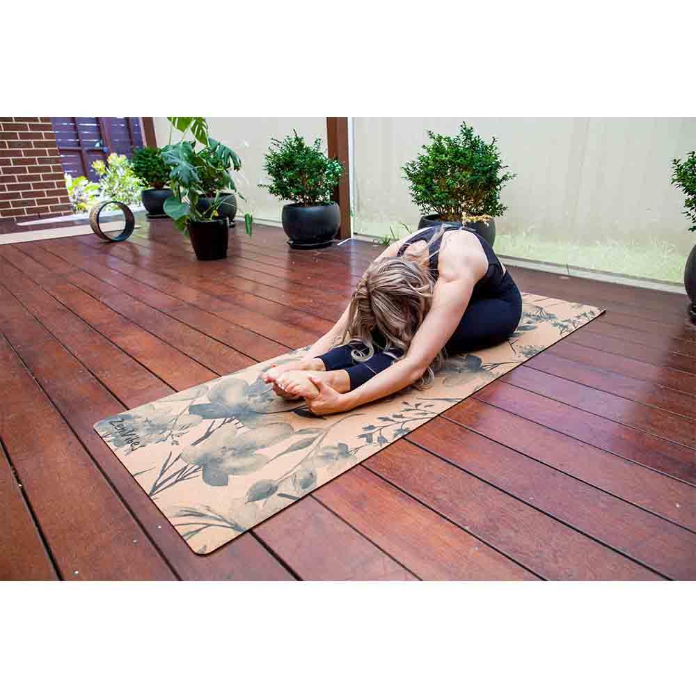 Online Floral Print Exercise Mat Buy Non Slip 4.5mm Mat Zenvibes