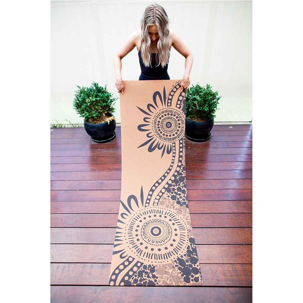 Buy Online Exercise Mat Blue Printed Yoga Mat Rubber Back Zenvibes