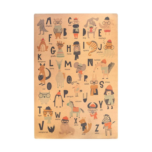 Cork Kids Play Mat | Rectangle 135cm X 180cm | ABC Zoo - Zenvibes
