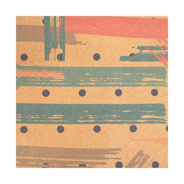 Cork Kids Play Mat | Rectangle 135cm X 180cm | Brush Strokes & Dots Abstract - Zenvibes