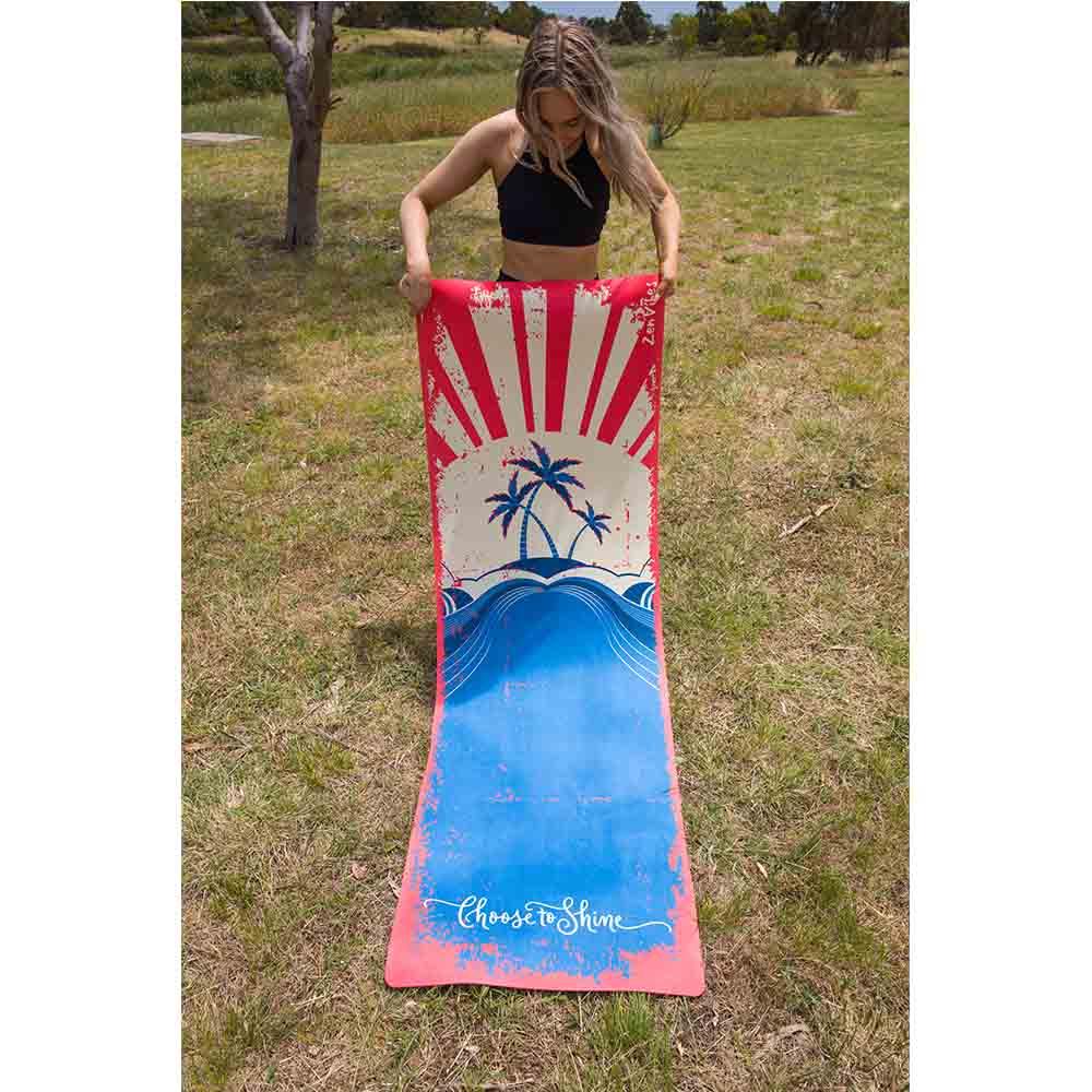 Microsuede Mantra Mat with Rubber Back | Choose To Shine | 3.5 mm - Zenvibes