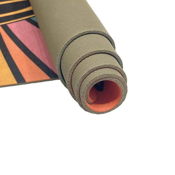 Microsuede Mantra Mat with Rubber Back | Good Vibes Retro | 3.5 mm - Zenvibes