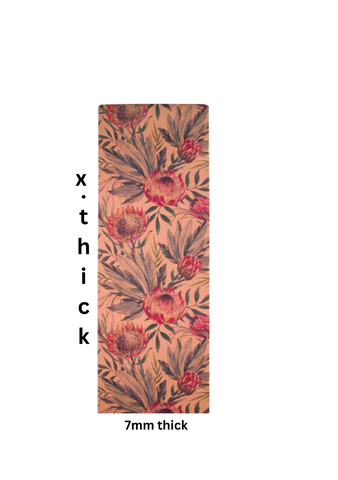 Extra Thick Cork Yoga Mat with Rubber Back +Cotton Bag | Proteus Aussie Palm | 7 mm - Zenvibes