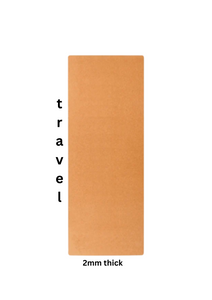 Travel Cork Yoga Mat with Rubber Back | Plain | 2 mm - Zenvibes